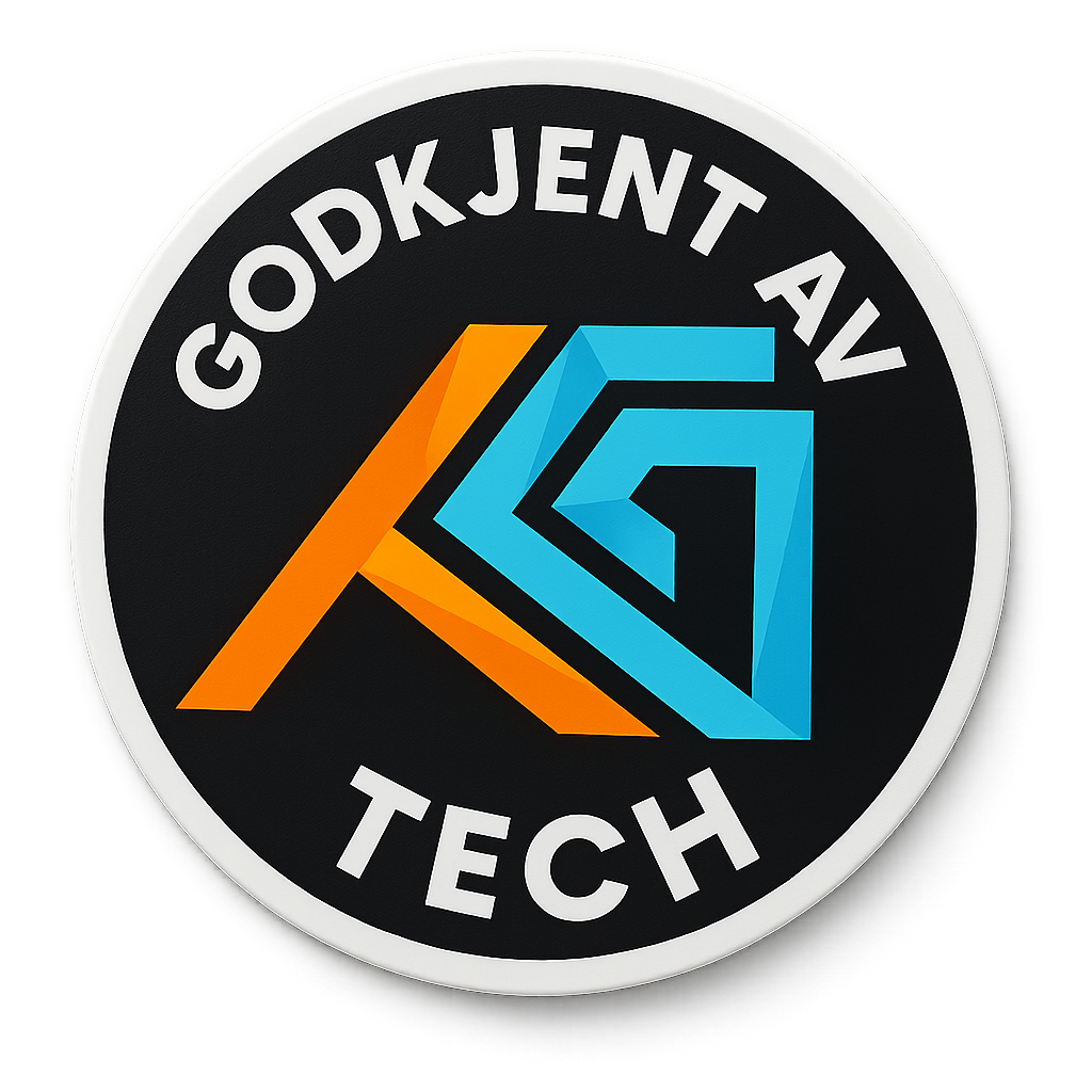 Godkjent av tech klistremerke